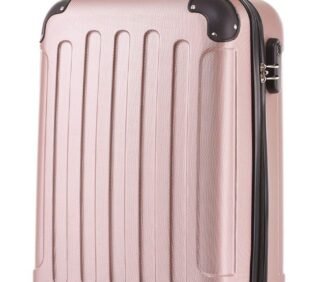 BEIBYE Hartschalen Koffer M 4 Rollen Rosa Gold