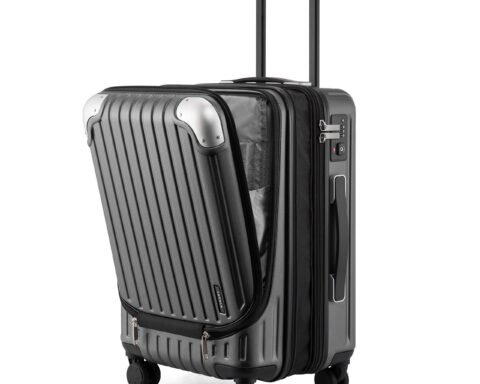 Hartschalen Koffer 36-42L Erweiterbar TSA Grau