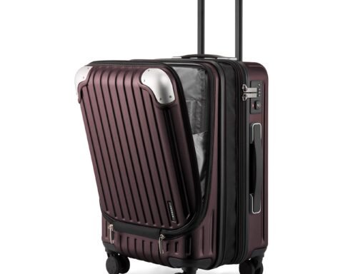 LEVEL8 Handgepäck Koffer 55 cm TSA 4 Rollen Rot