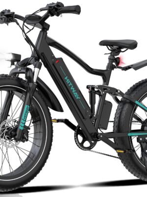 HITWAY Off-Road E-Bike 26"×4,0 Fat Tire – 48V 15Ah Samsung-Akku, NFC, APP, Drehmomentsensor, 7-Gang