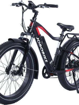 JOBOBIKE Robin E-MTB 26 Zoll Fat Tire – LG Akku 250W Heckmotor, Shimano Acera, Alu-Rahmen, Scheibenbremsen